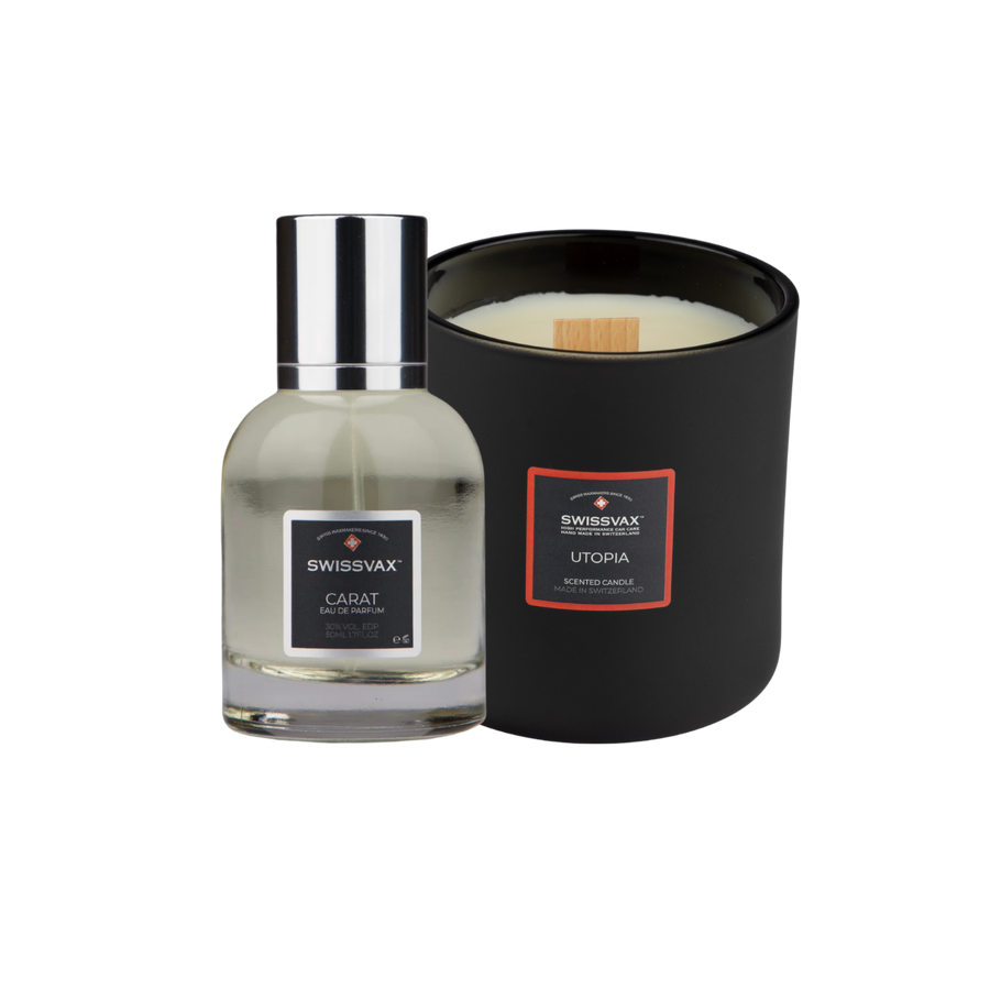 Darilni set parfum & dišeča sveča – švicarsko duo
